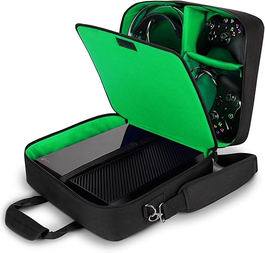 USA Gear Console Carrying Case Fits Xbox One, Series S, Xbox 360 - Travel Case with Water...