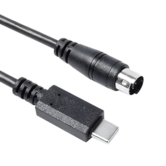 USB-C to Mini-Din 7 Pin Male Cable for IK Multimedia iRig Series, Compatible with HD, HD-A...