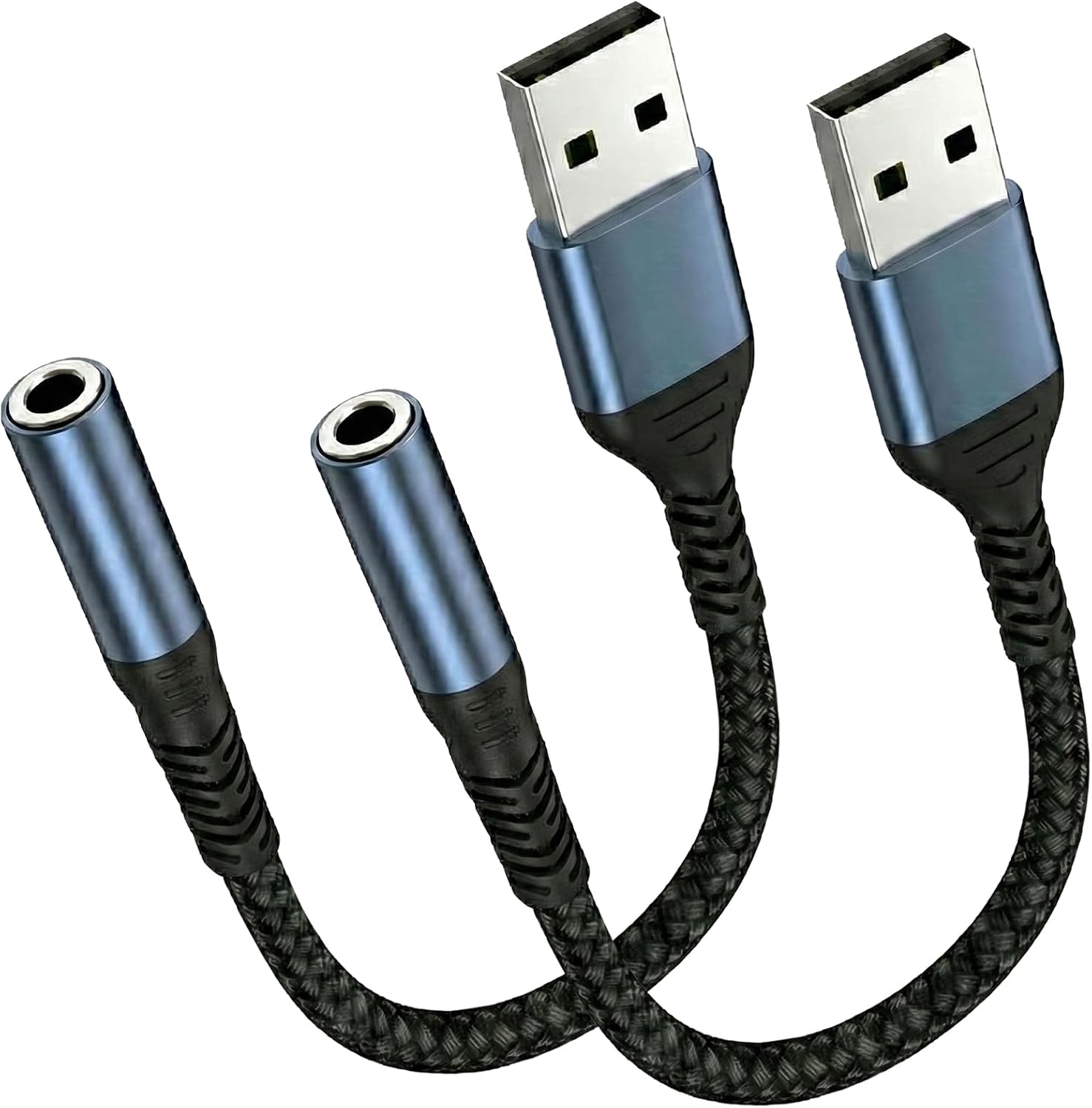USB to 3.5mm Jack Audio Adapter,External Sound Card Jack Audio Adapter with 3.5mm Aux...