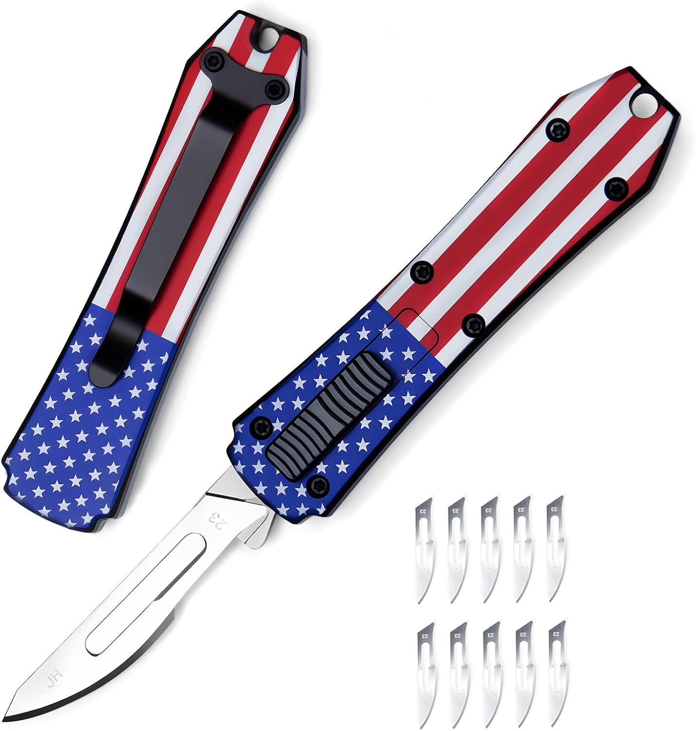 Utility Knife All Metal Box Cutter, Portable Hand Cutting Tool for Home Workshop Office...