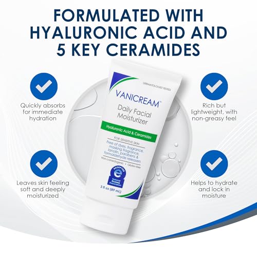 Vanicream Daily Facial Moisturizer With Ceramides and Hyaluronic Acid - Formulated Without... image