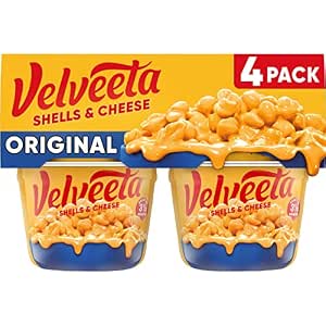 Velveeta Shells and Cheese Mac and Cheese, 4 Cups, for Easy Snack or Dinner Side, Original...