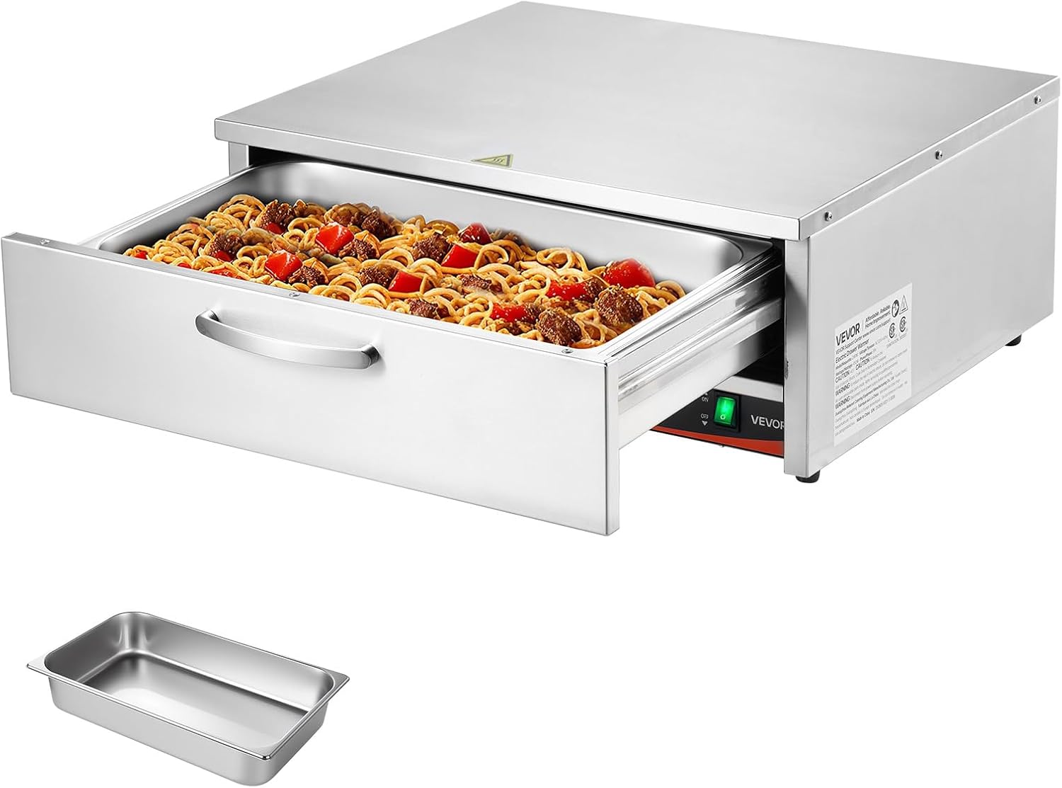 VEVOR Commercial Electric Drawer Warmer, Single-Drawer Stainless Steel Food Warmer...