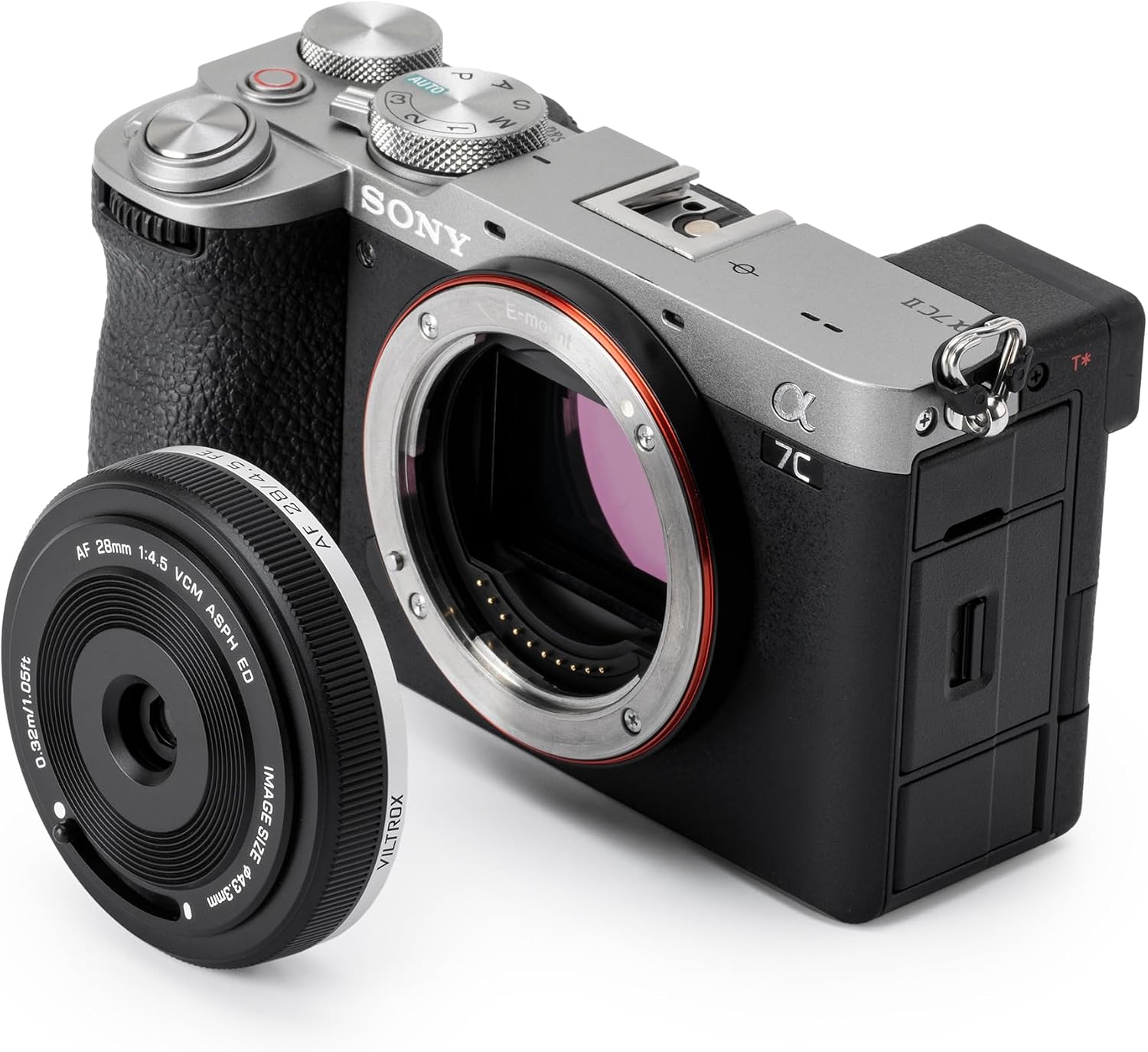 VILTROX 28mm f4.5 Pancake Lens for Sony E, Auto Focus 28mm f/4.5 FE Chips-Size Ultra-Thin...