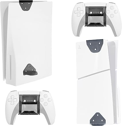VIVO 2-in-1 Wall and Under Desk Mount Bracket Designed for PS5 and PS5 Slim Gaming Console...