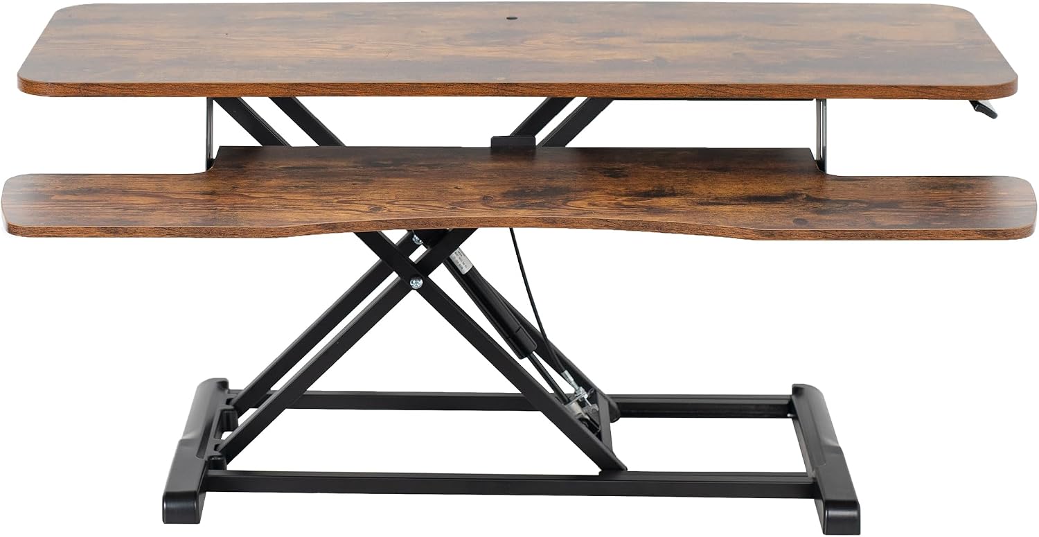 VIVO 42 inch Desk Converter, K Series, Height Adjustable Sit to Stand Riser, Dual Monitor...