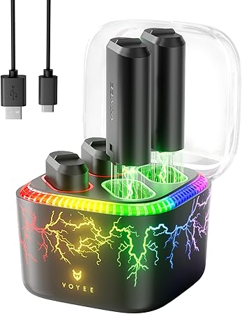 VOYEE Xbox Controller Battery Pack with 7-Color LED Lights, 4x4070mWh Rechargeable Battery...