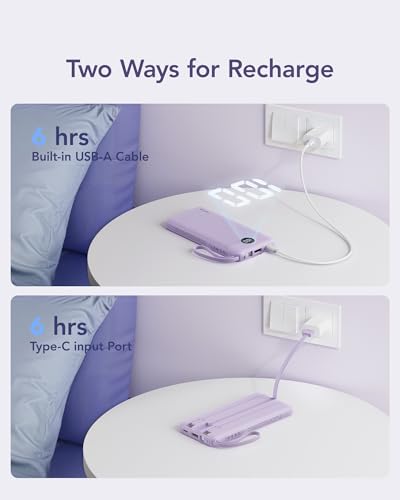VRURC Portable Charger Power Bank, USB C Battery Pack 10000mAh, Flight-Safe Travel... image
