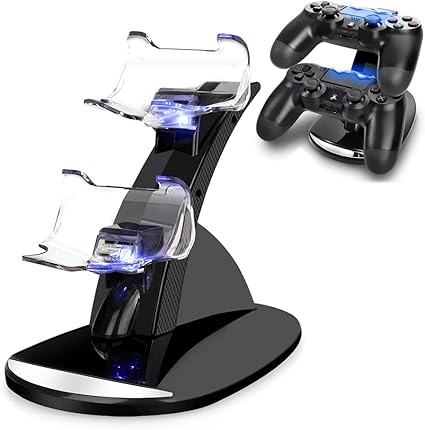 VSEER Dual Shock PS4 Charging Station - Twin Charge Docking Station Stand Charger for...