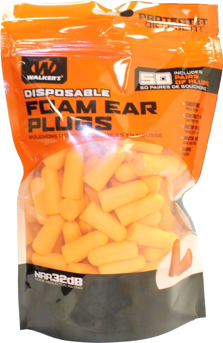 Walker's 33dB NRR Sound Blocking PU Foam Passive Hearing Protection Range Shooting Hunting...