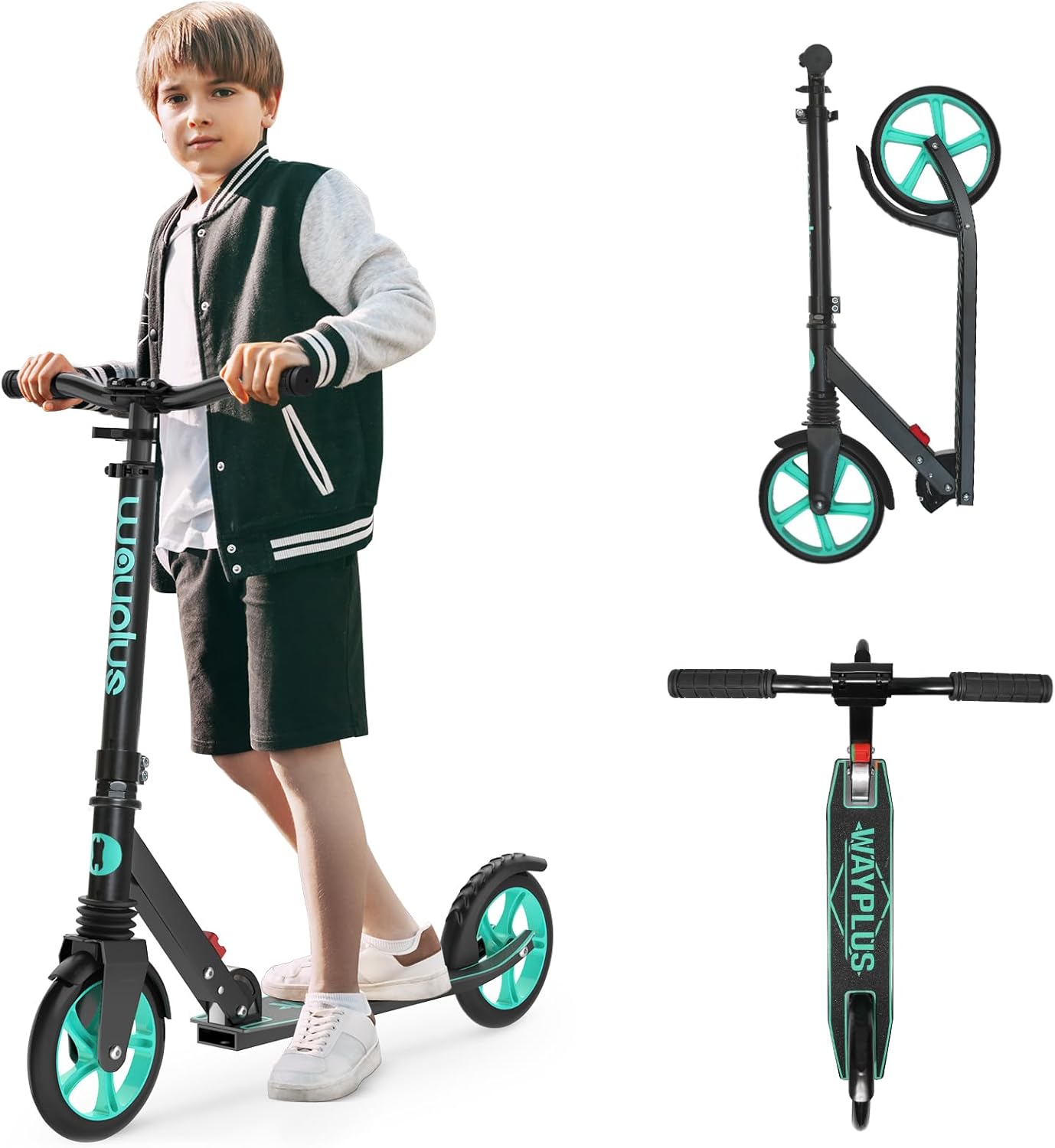 WAYPLUS KS1 Kick Scooter for Ages 6+,Kid, Teens & Adults. Max Load 240 LBS. Foldable...