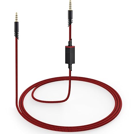 weishan A40 Cord Replacement for Astro A10 A40 TR Gaming Headsets, 3.5mm(1/8") Red Audio...