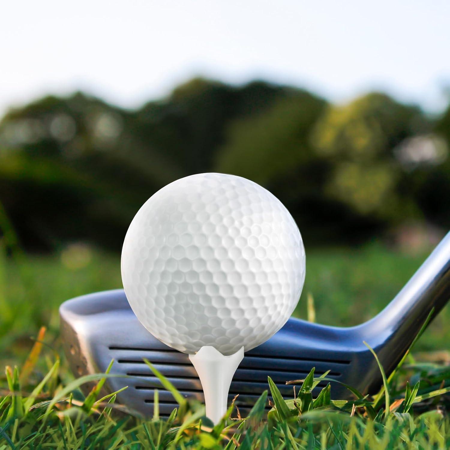 Weslymoo 1 1/2 Inch Plastic Golf Tees, Short Tees 120 Pack with Low-Friction Design for... image