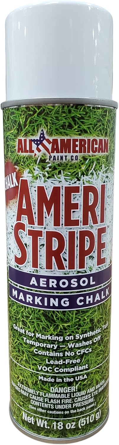 White Athletic Field Chalk Paint (12 Cans per Case) - Temporary Aerosol Chalk Paint (20 oz....