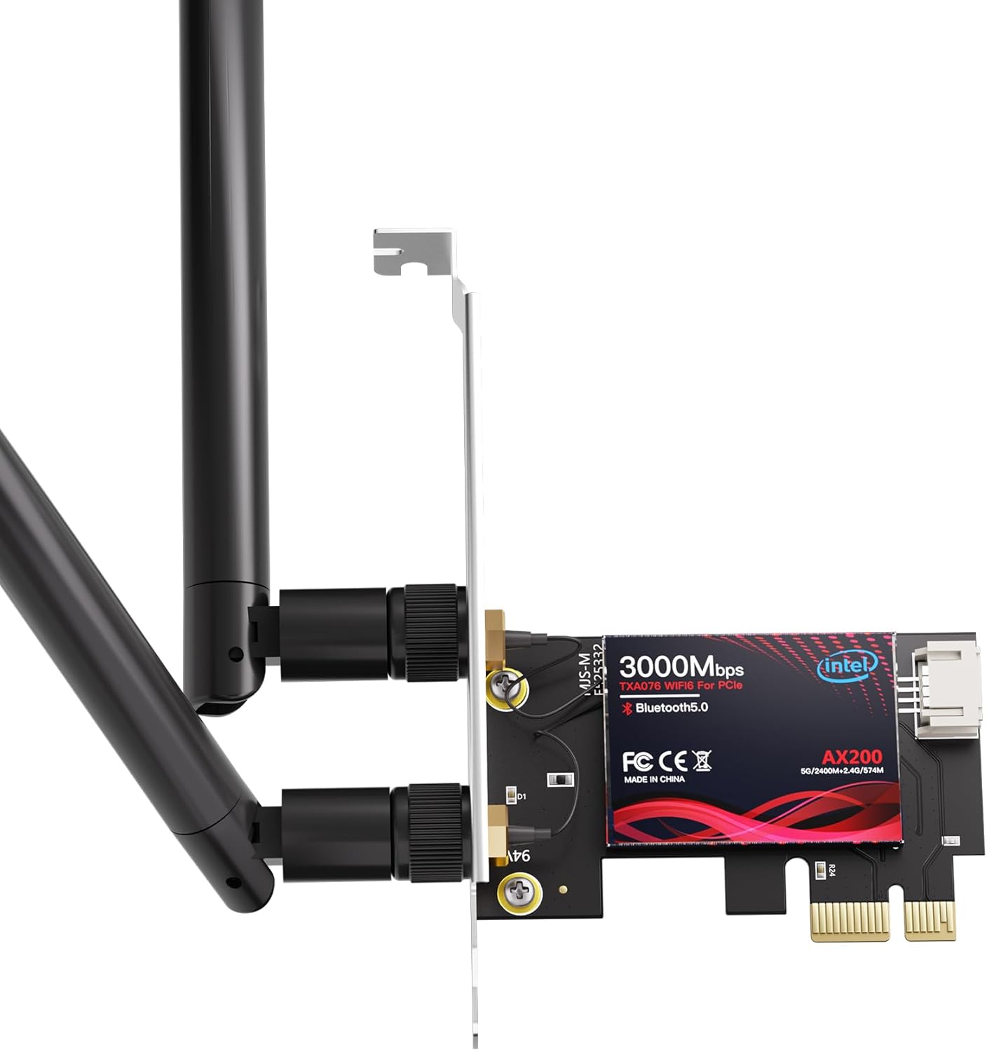 WiFi 6 PCIe Card for Gaming PC with Bluetooth 5.2,3000Mbps Ultra-Low Latency,WPA3...