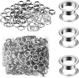 WILLBOND 500 Pieces Grommet and Washer Grommet Kit Finish Eyelet for Clothes Fabric Leather... image