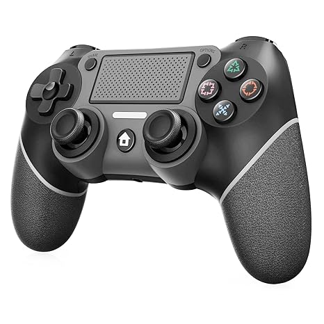 Wireless Controller Compatible with PS4/Pro/Slim, Black ps4 controller with Dual Vibration...