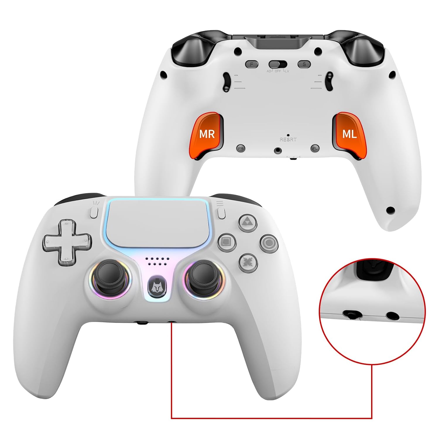 Wireless Controller for PS5, Compatible with PlayStation 5 /PS5 Pro/Slim/PC, with Hall... image