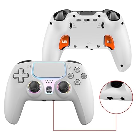 Wireless Controller for PS5, Compatible with PlayStation 5 /PS5 Pro/Slim/PC, with Hall...