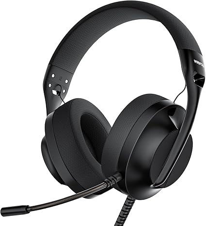 WIRWTRU S30 Gaming Headset with Microphone,198g Lightweight Design, Wired Gaming Headphones...