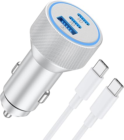 WODENTA for iPhone 17/16/15 Pro Max Car Charger, 67W 3-Port Fast USB C Car Charger Power...