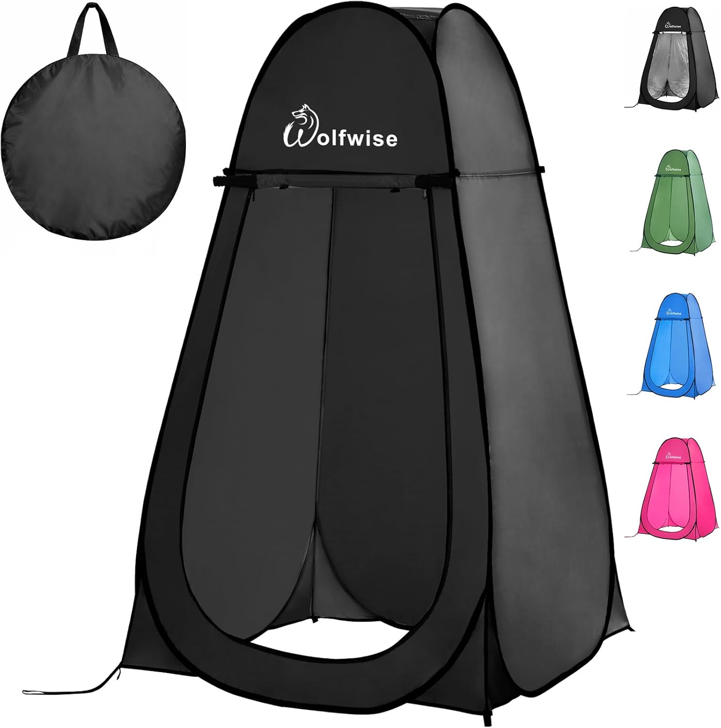 Wolfwise Pop Up Shower Tent for Camping Essentials, Portable Instant Changing Tent with...