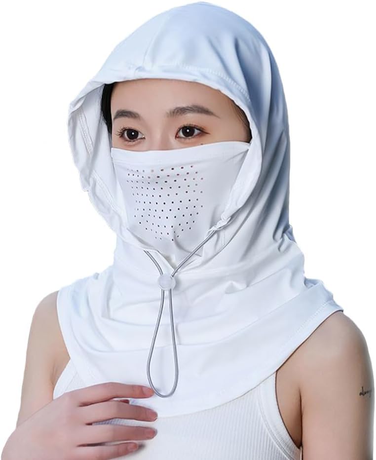 Women's UV Protection Balaclava Hat with Neck Guard & Face Mask for Cycling, Travel &...