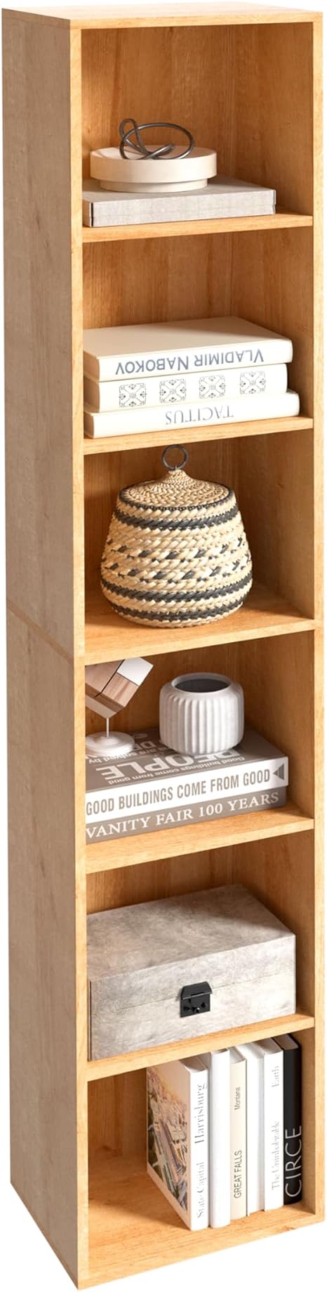 Wooden 6 Cube Storage Organizer, 6 Tier Storage Cubes Unit Display Cubby, Versatile Cubes...