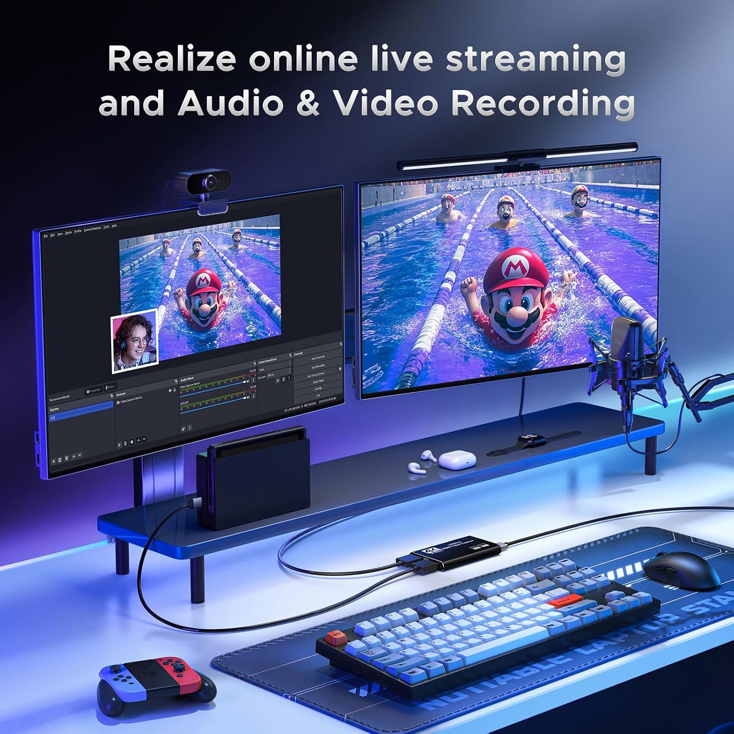 XIIXMASK USB 3.0 Video Capture Card, 1080P 60FPS Capture with HDMI Loop-Out | Capture card... image