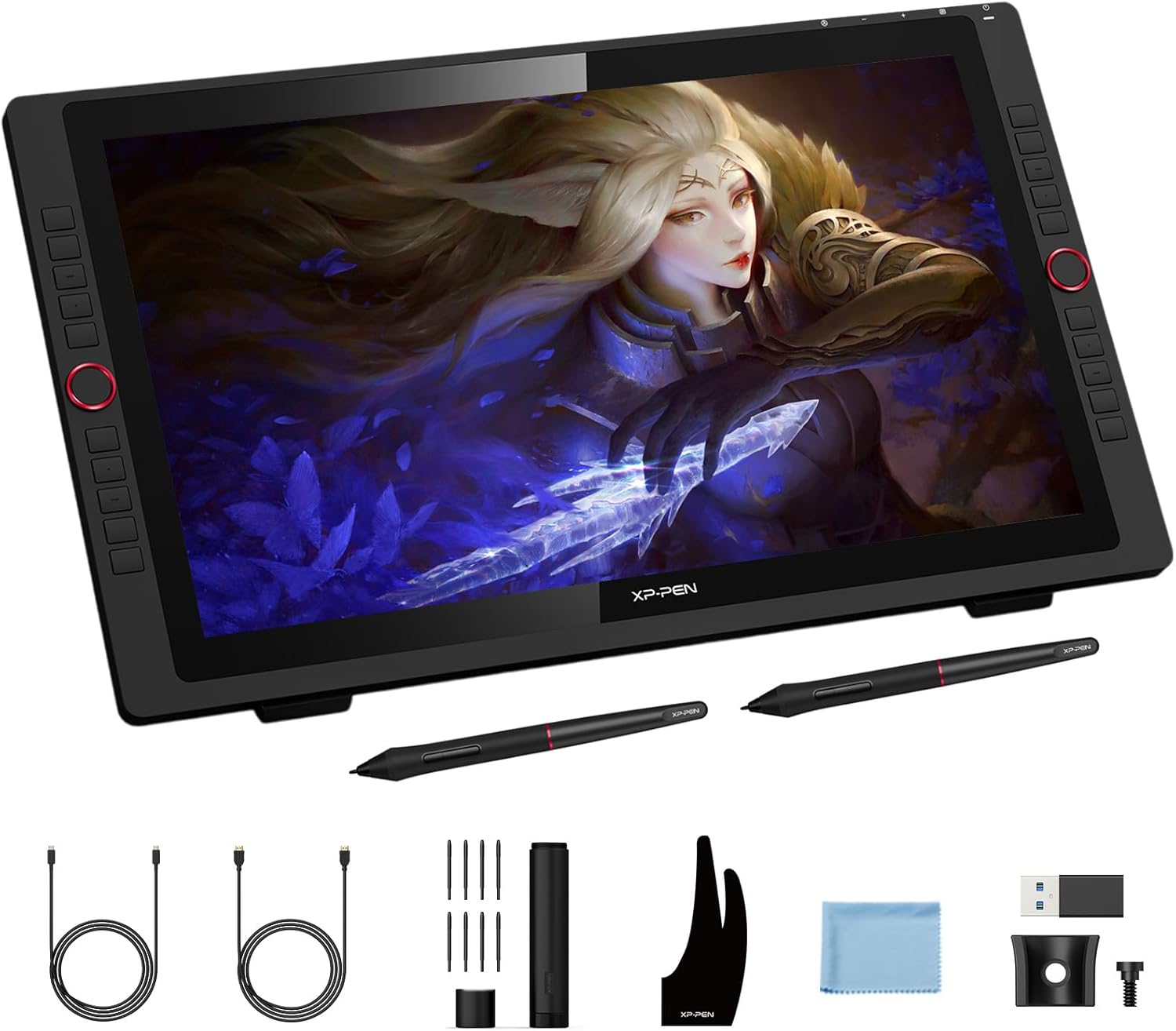 XPPen Artist 24 Pro 2.5K QHD Drawing Tablet with Screen,16.7M Colors Graphics Tablet with...