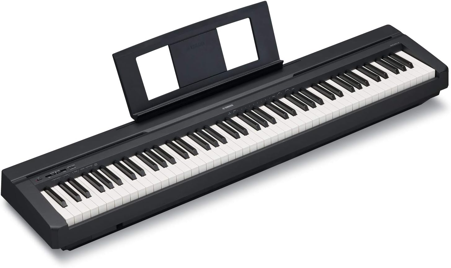 Yamaha 88-Key Weighted Portable Digital Piano Keyboard with Music Rest, Sustain Foot Switch...