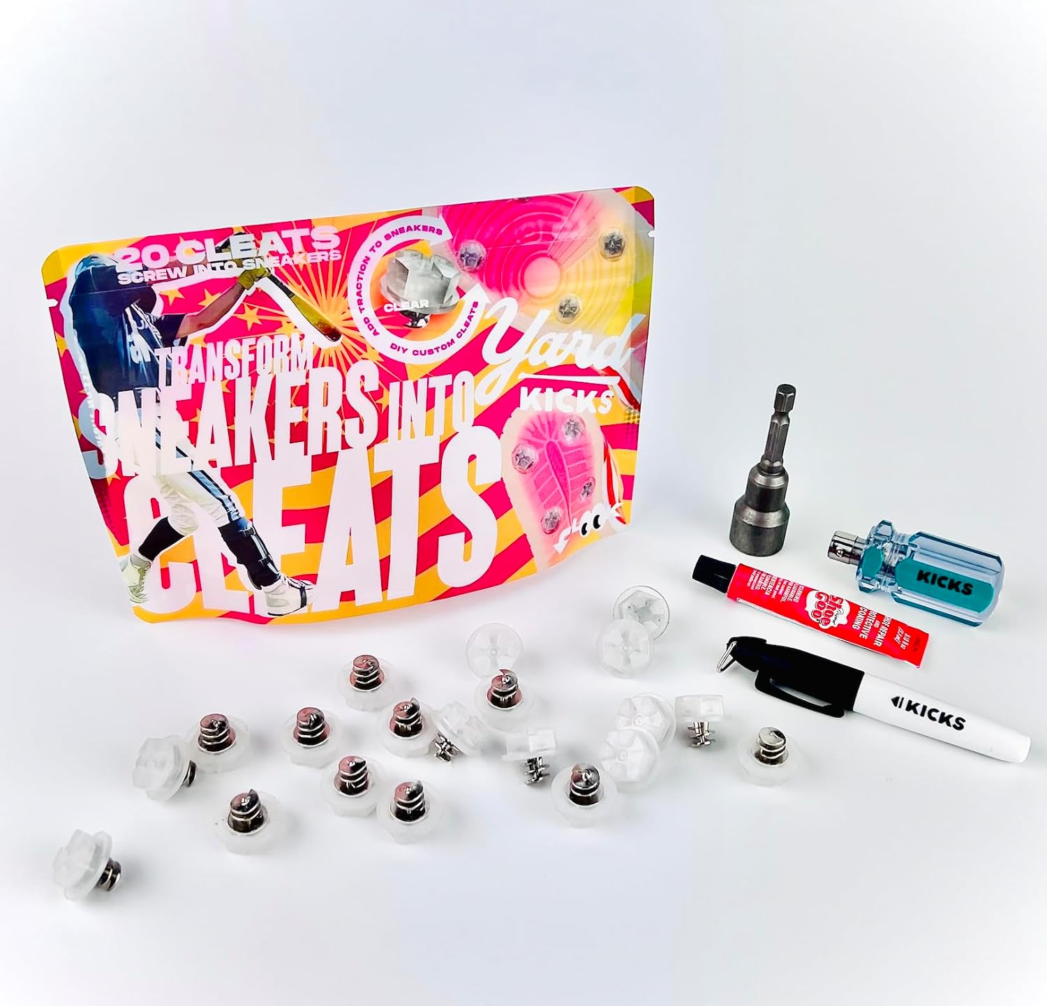 Yardkicks Molded Baseball Cleats Traction Kit: Create Custom Cleats for Boys & Girls –...