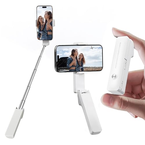 yAyusi Extendable Mini Selfie Stick for iPhone, Pocket Size Portable Selfie Stick with...
