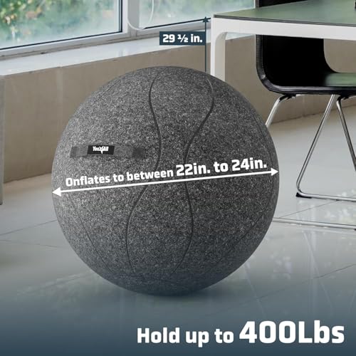 Yes4All Exercise Office, 400lbs Capacity Anti-Burst Yoga Weight Self-Standing Sitting Ball... image