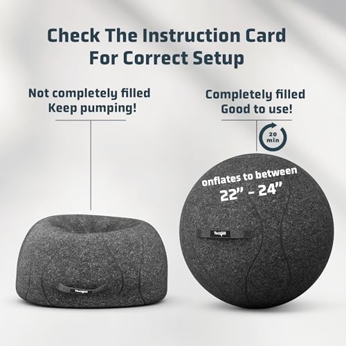 Yes4All Exercise Office, 400lbs Capacity Anti-Burst Yoga Weight Self-Standing Sitting Ball... image