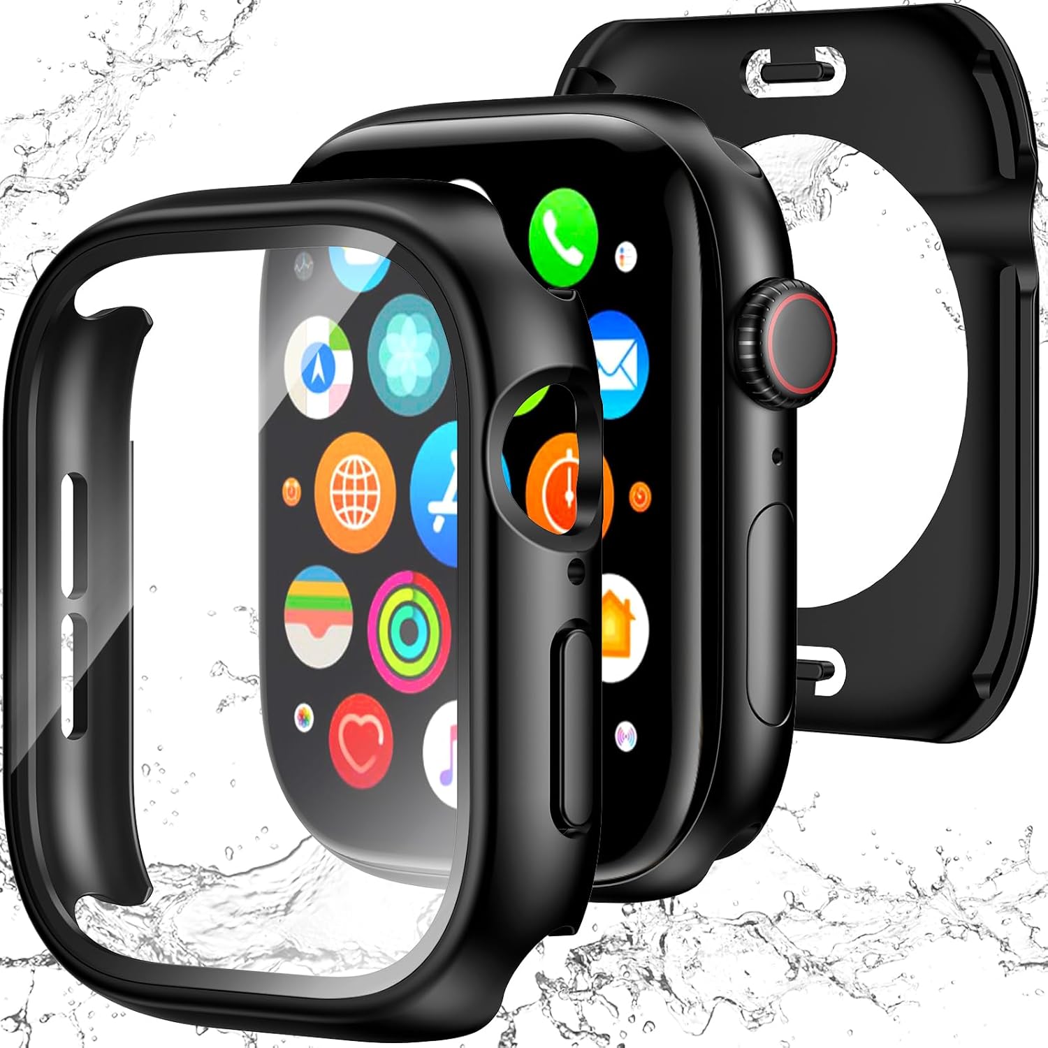YIJDACASE [3 in 1] Waterproof Case for Apple Watch SE 3/SE 2/SE,Series 6/5/4 40mm,Built-in...
