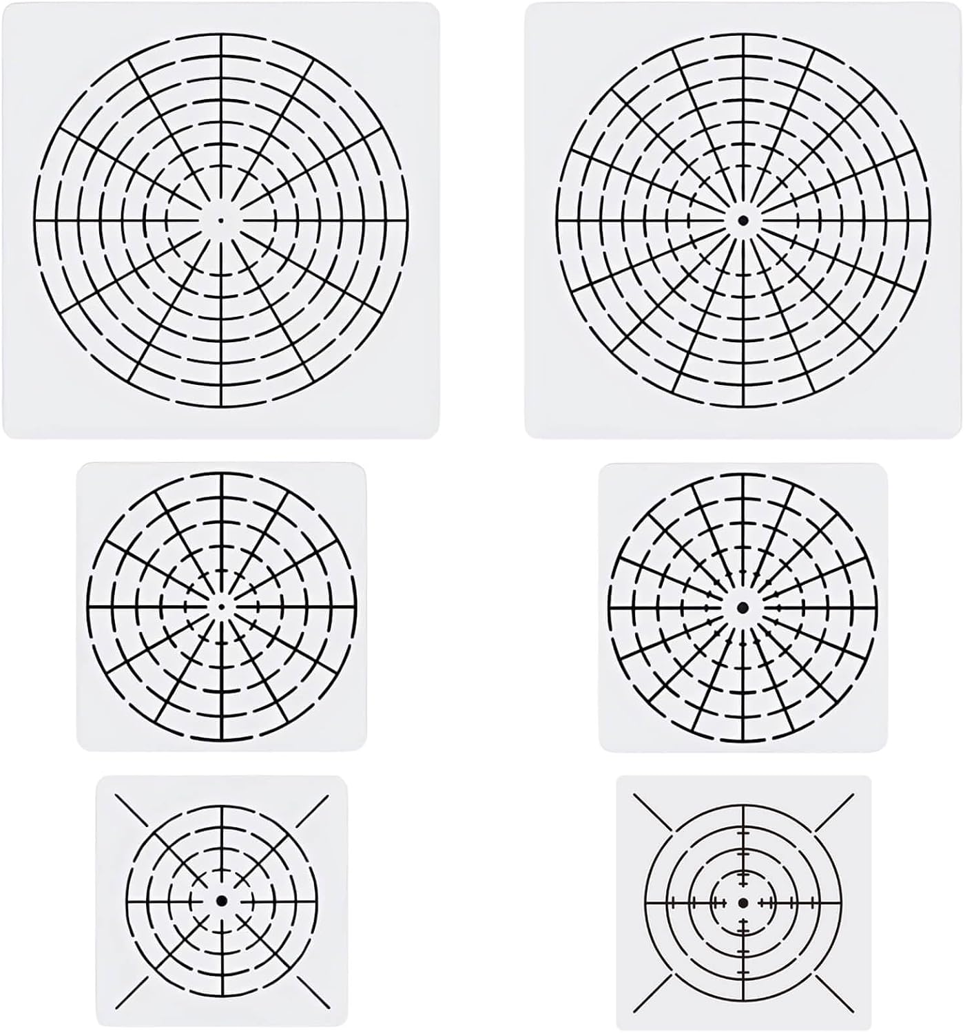 YKW 6 Pieces Mandala Dot Tool Template Set, 4/8/12/16 Segment Creative Mandala Reusable for...