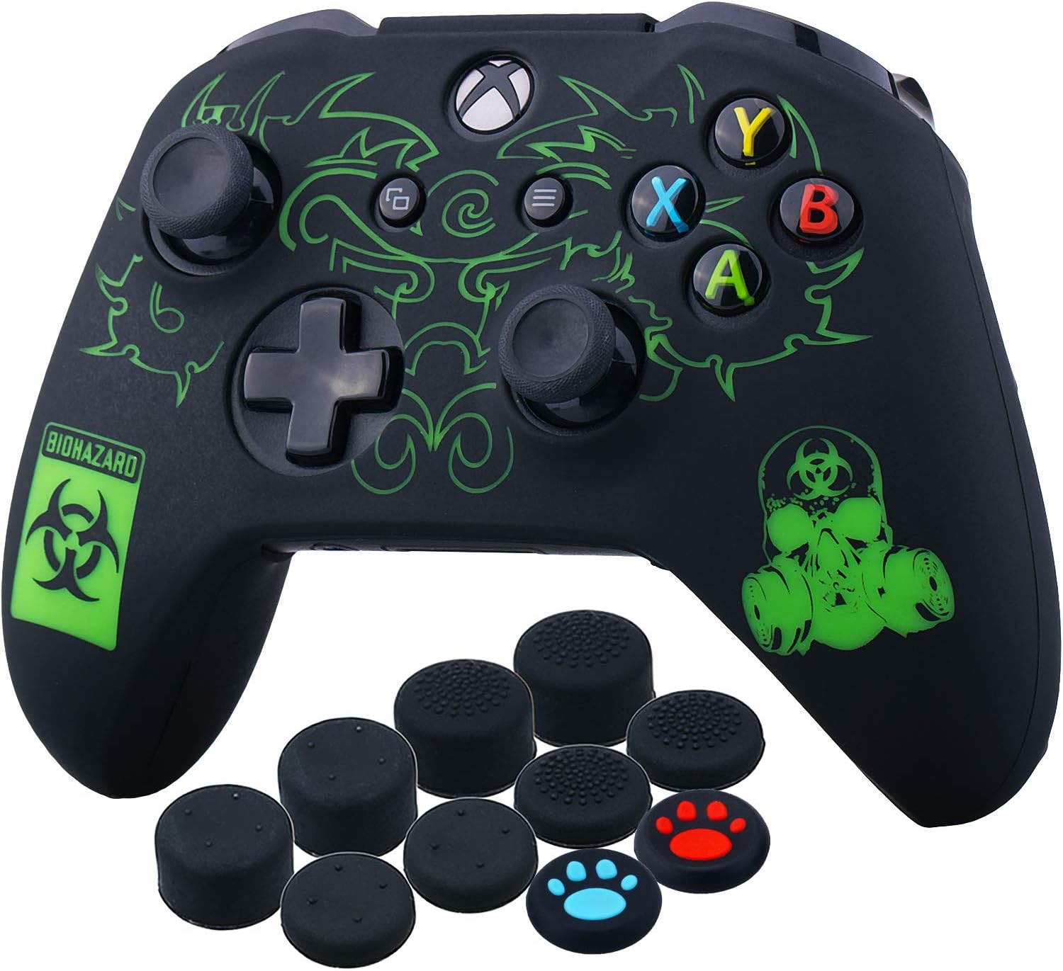 YoRHa Laser Carving Silicone Cover Skin Case for Xbox One S/Xbox One X Controller x 1(BH)...