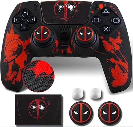 YoRHa Non-Slip Silicone Cover for PS5 Controller with Thumbstick Caps x 2 & Sticker x...