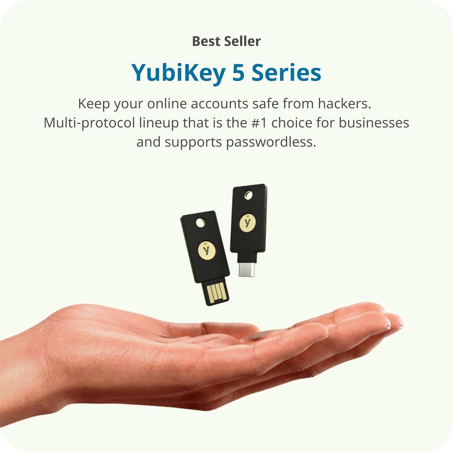 Yubico - YubiKey 5C NFC - Multi-Factor authentication (MFA) Security Key and passkey...