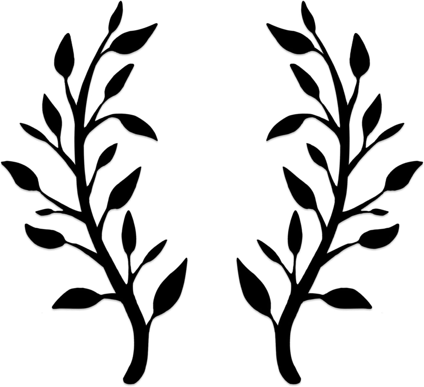 Yuzhuo 2 Pieces Metal Tree Leaf Wall Décor Branch Leaf Wall Art for Indoor Outdoor Garden...