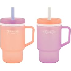 Zak Designs Capri Toddler Tumbler For Travel or At Home, 10oz 2-Pack Durable Plastic Sippy...