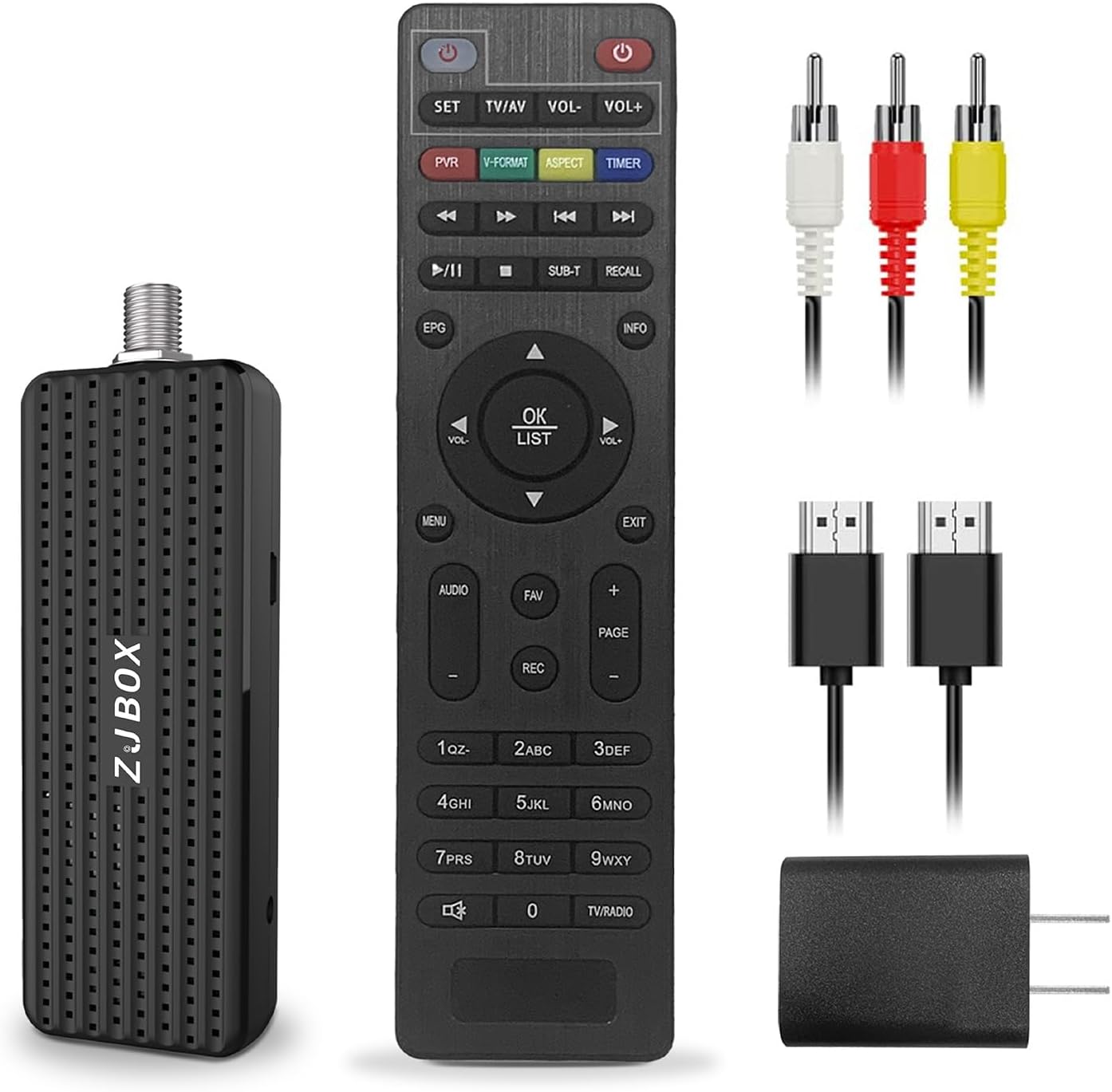 ZJBOX Digital Converter Box for TV,1080P ATSC tv Tuner Box with hdmi Output and 3RCA Cables...