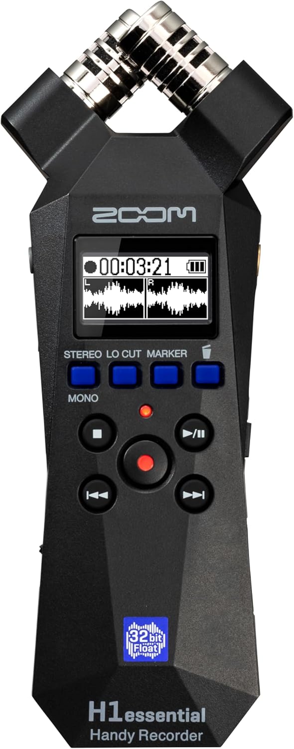 Zoom H1 Essential Handheld Recorder for Musicians, Podcasters & Filmmakers with Stereo...