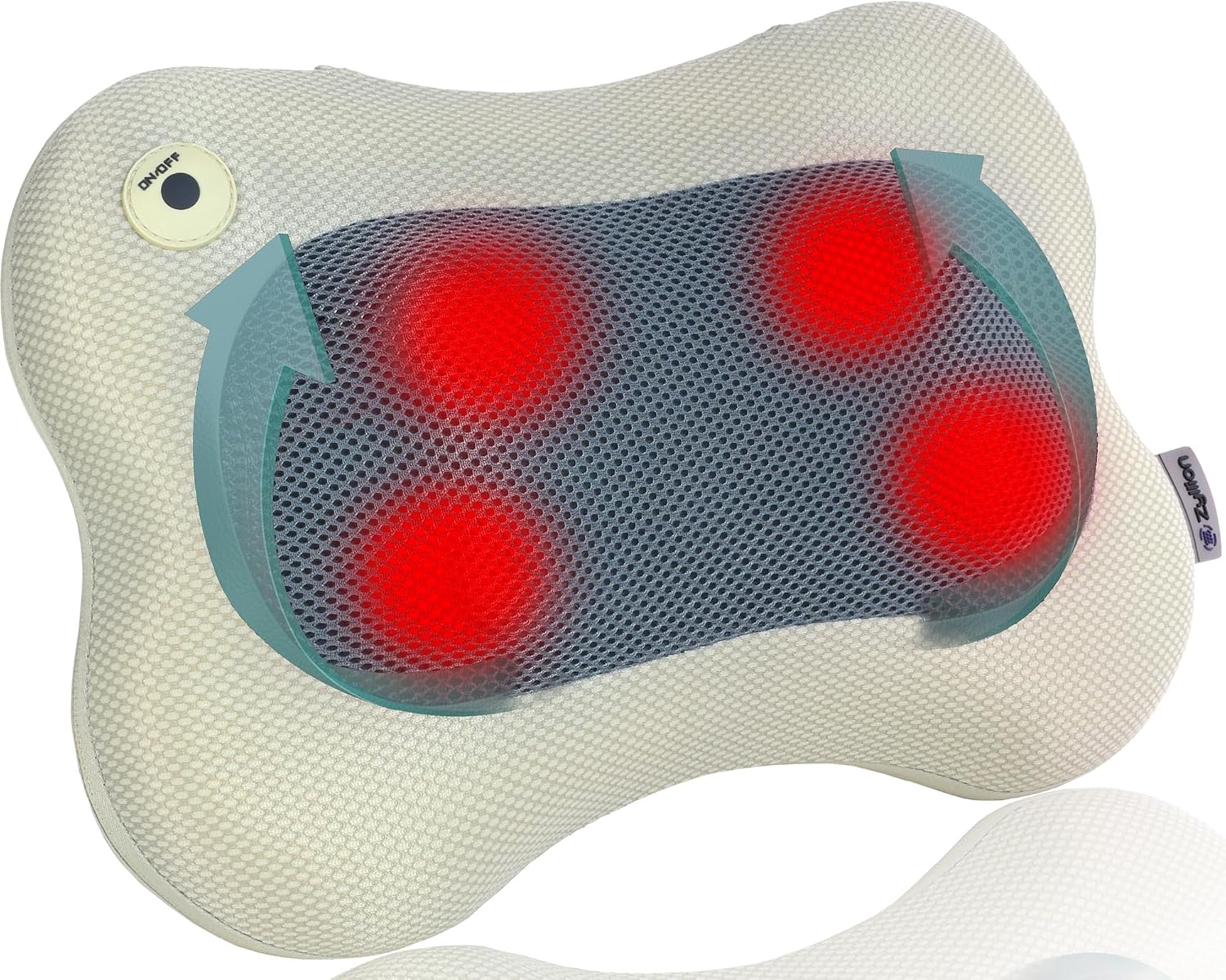 Zyllion Shiatsu Back and Neck Massager with Heat - 3D Electric Kneading Deep Tissue Massage...